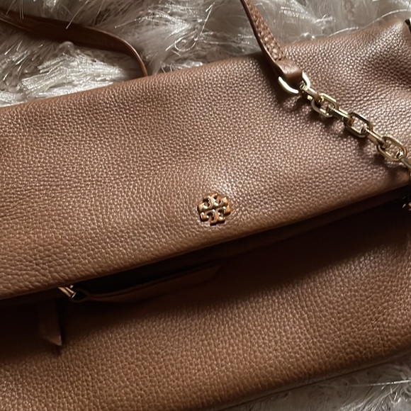 TORY BURCH LEATHER CHAIN DETAIL SHOULDER BAG - Picture 9 of 11